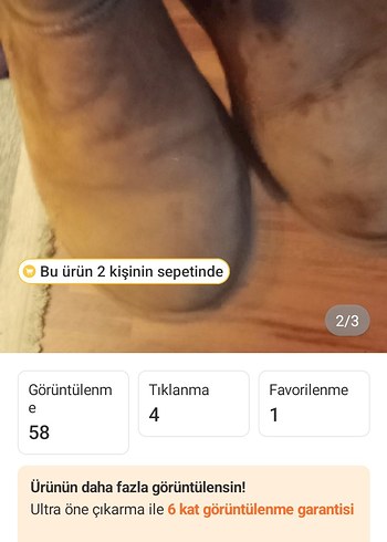 Kahverengi Süet Kadın ugg Topuk Botlar sadece ön leke var okadar - Görsel 2