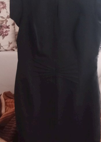 Siyah Pilili  Yakalı Kadın elbise - Görsel 2