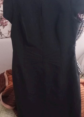 Siyah Pilili  Yakalı Kadın elbise - Görsel 3