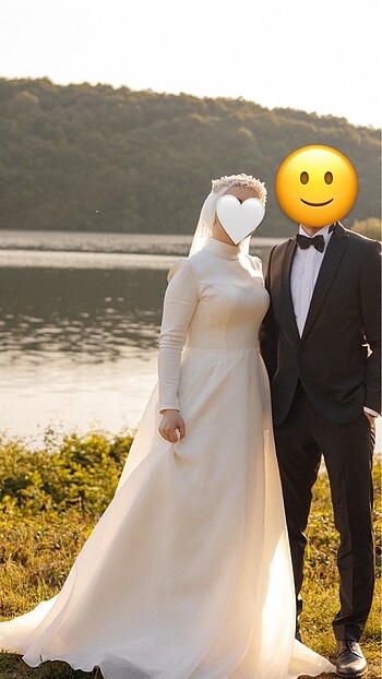 Zarif tesettür gelinlik - Görsel 8