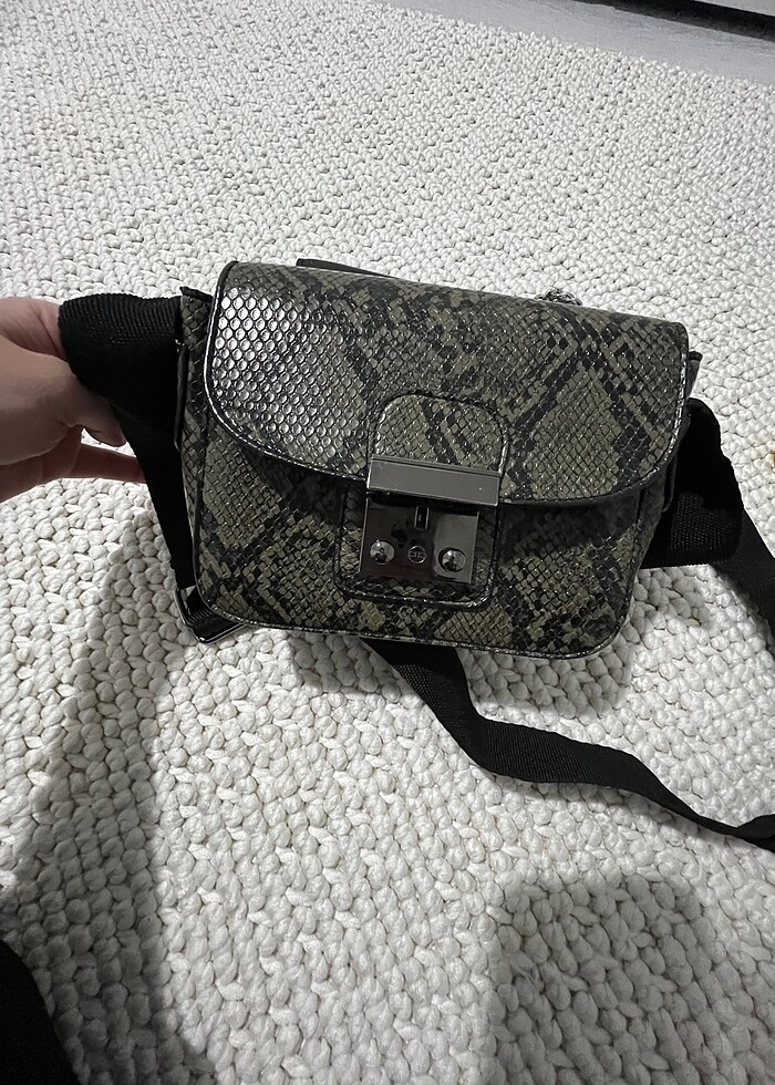 Mudo concept yılan derisi omuz çanta - Görsel 2