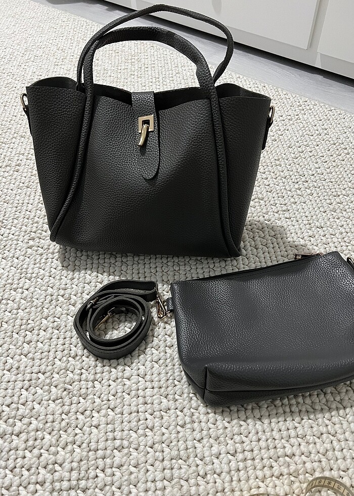 Gri yavrulu omuz çanta - Görsel 2