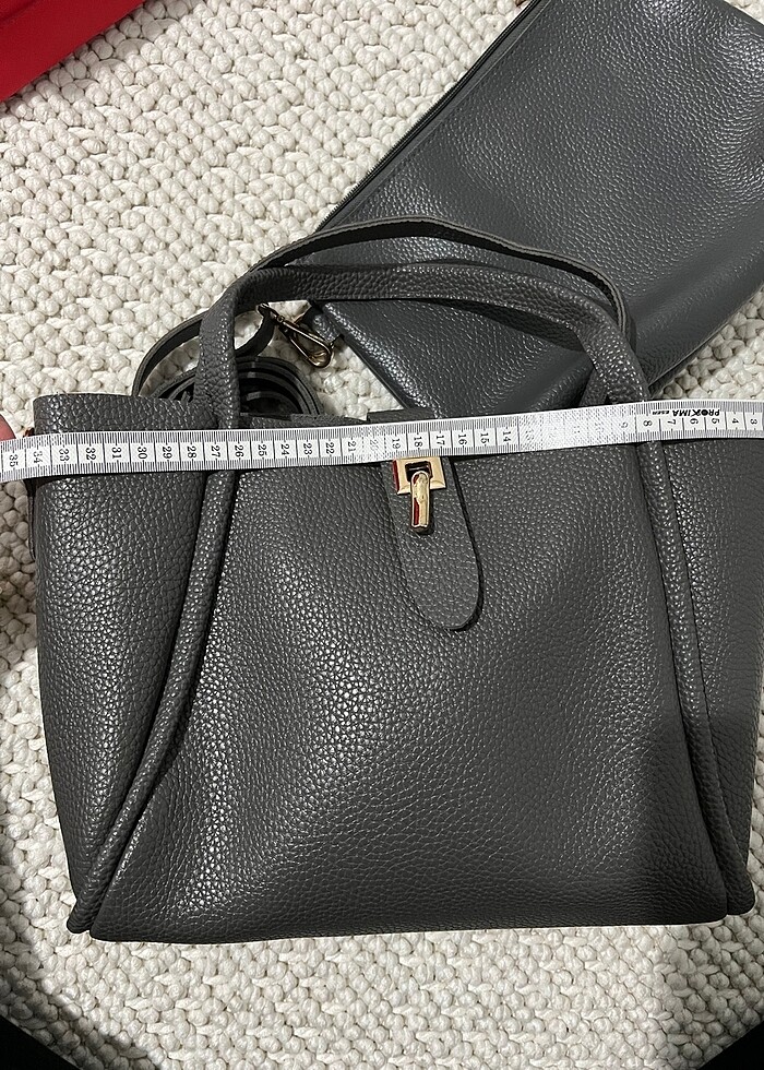 Gri yavrulu omuz çanta - Görsel 3