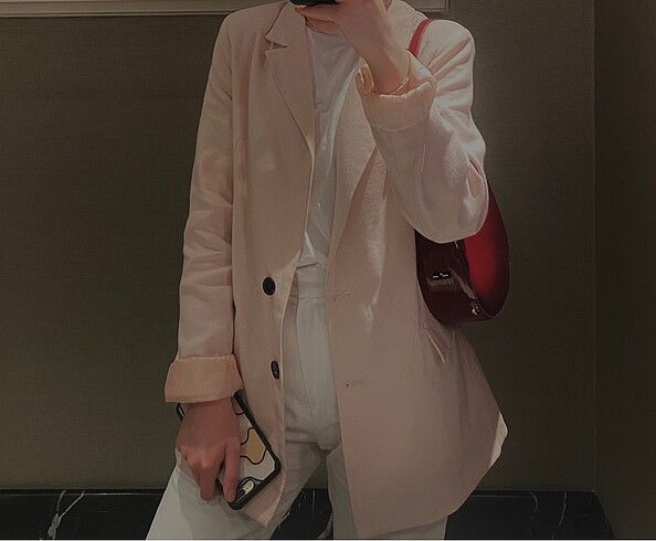 Blazer pembe ceket