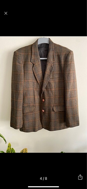 l Beden kahverengi Renk blazer ceket