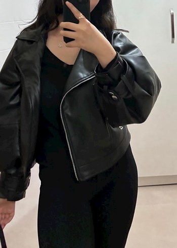 Balon Kol Deri Ceket - Görsel 3