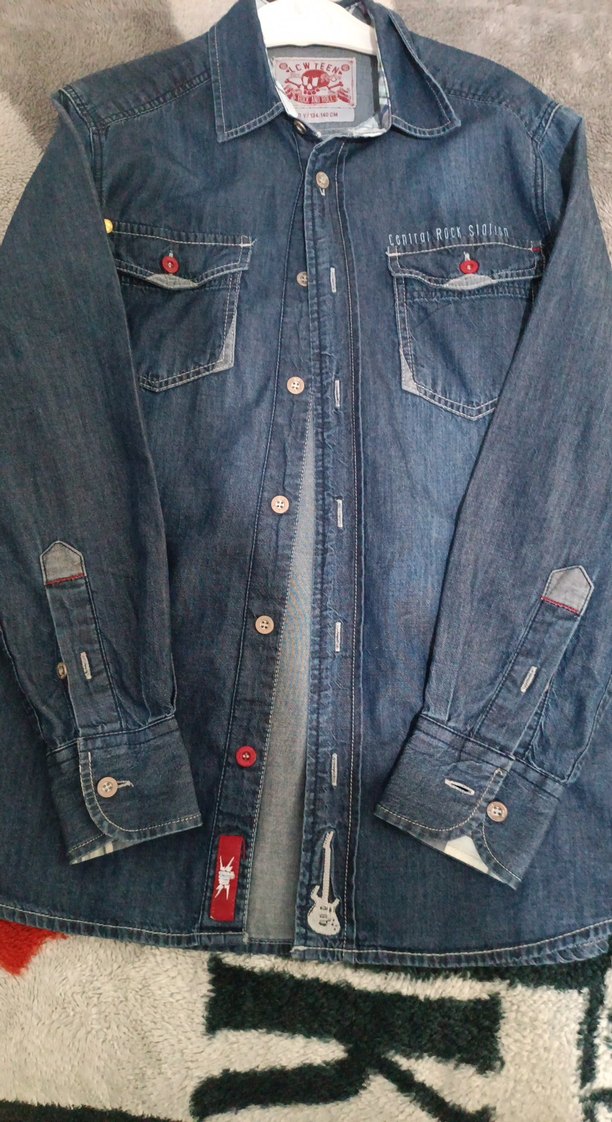 Erkek Lacivert Denim Gömlek - Görsel 4