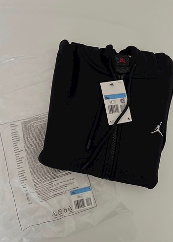 Nike Siyah Jordan Kapusonlu Fermuarli Sweatshirt
