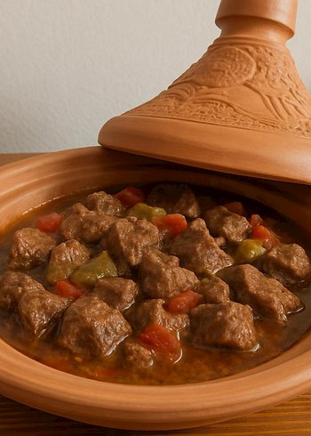 Fas Tajine Toprak pişirme kabı