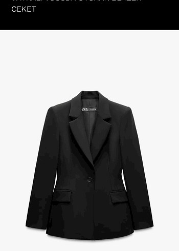 Zara Siyah Tek Dugmeli Blazer Ceket