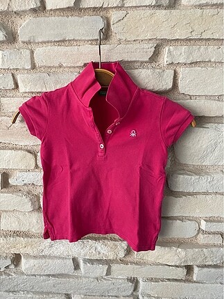 Benetton marka pembe kızçocuğu tshirt