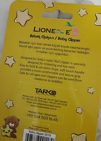 lionesse bebek tırnak makası - Görsel 3