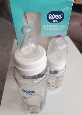 Wee Baby Klasik Cam Biberon Seti Beyaz - Görsel 3