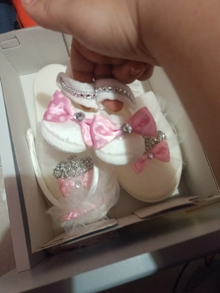 Beyaz Kız Bebek ve Lohusa takım Fiyonklu - Görsel 2