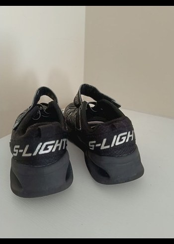 29 Beden siyah Renk Skechers Erkek Çocuk Siyah Çizgili Spor Ayakkabı