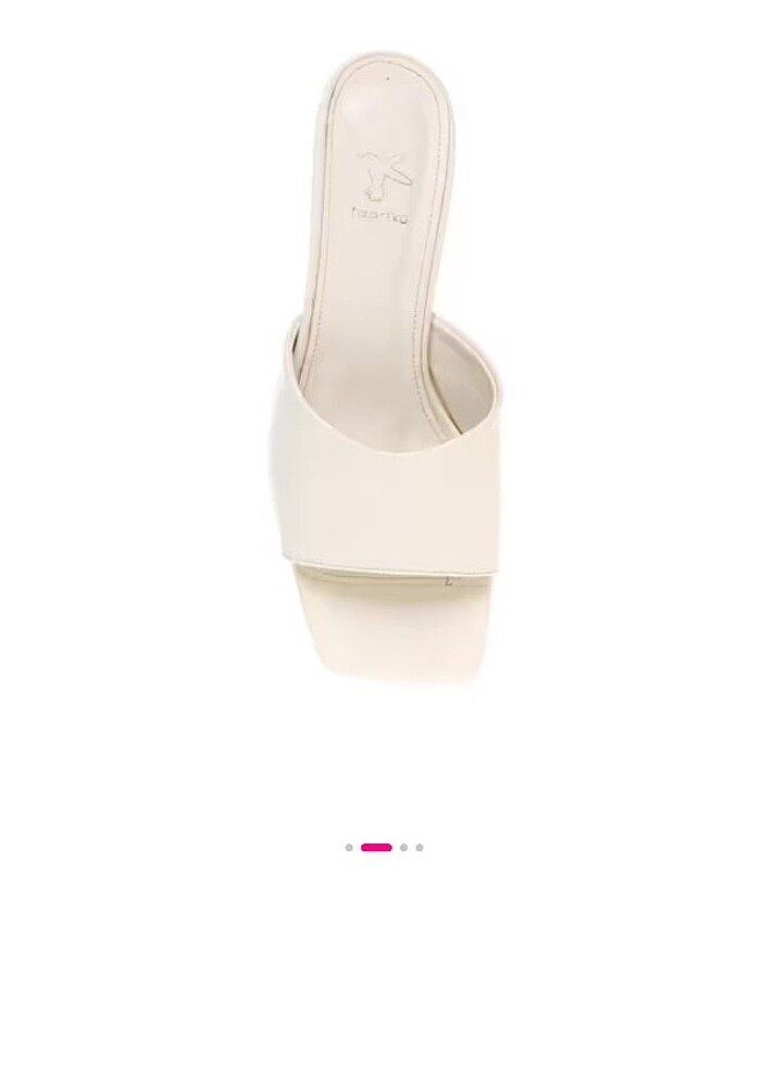 Fabrika Topuklu sandalet/Terlik/Ekru - Görsel 2