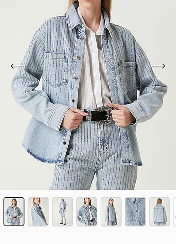 Beymen Club Beymen club Denim taşlı gömlek