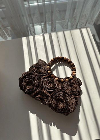 Zara Boncuklu Örgü Bohem Kadın Çantası