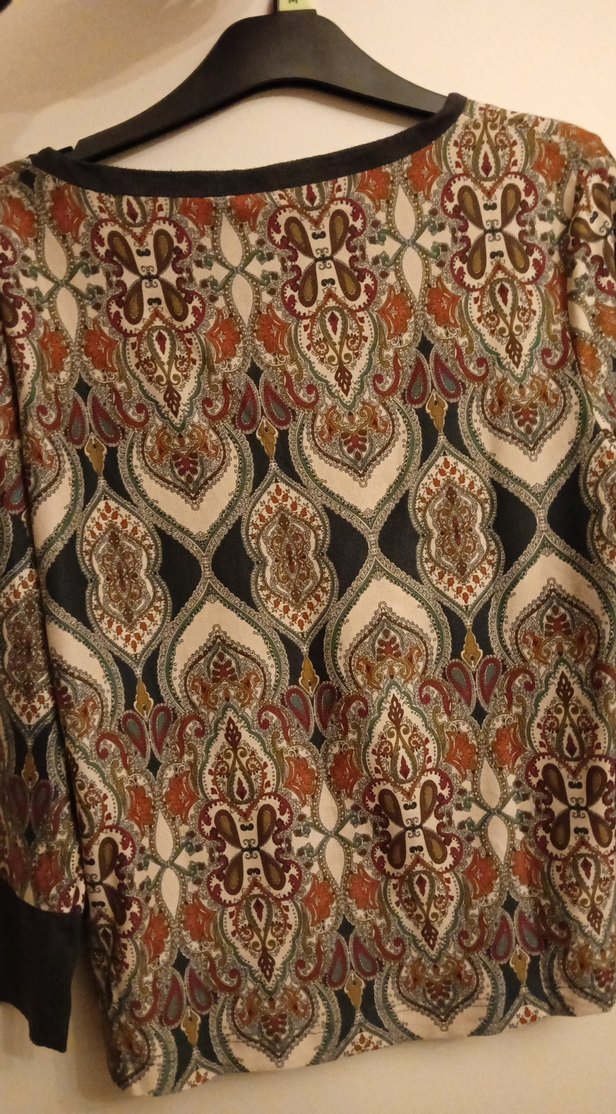 Bohem Desenli Yarım Kollu Kadın Bluz - Görsel 2