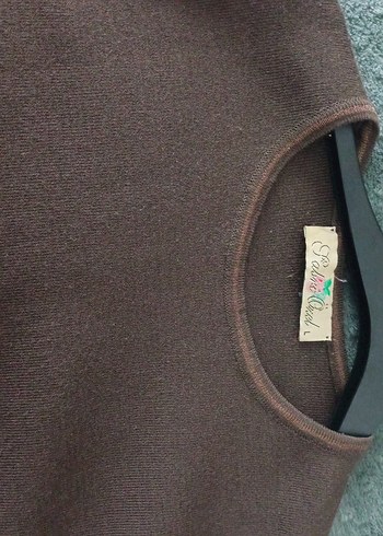 Kahverengi Kısa Kollu Kadın Tişört Hırka Takım - Görsel 4