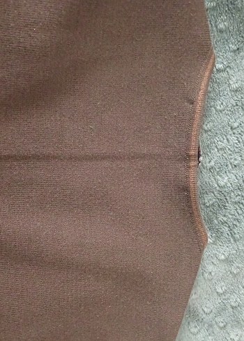 Kahverengi Kısa Kollu Kadın Tişört Hırka Takım - Görsel 12