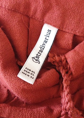 Kahverengi V Yakalı Viskoz Kadın Bluz - Görsel 6