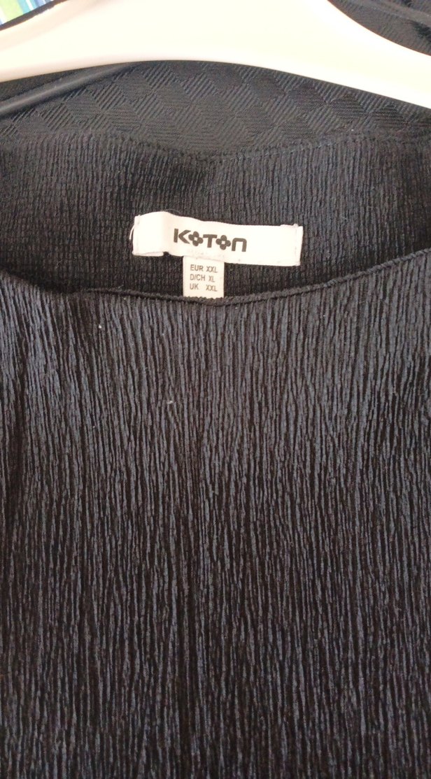 Düğmeli Siyah Kadın Bluz - Görsel 4