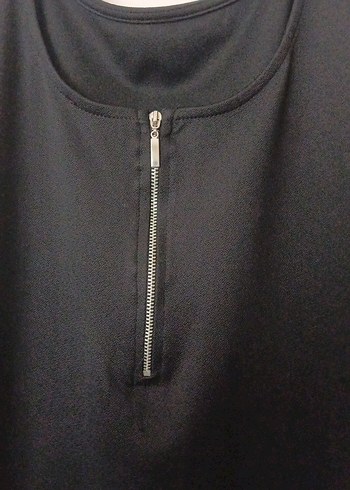 Drapeli Siyah Uzun Kollu Kadın Elbise - Görsel 5