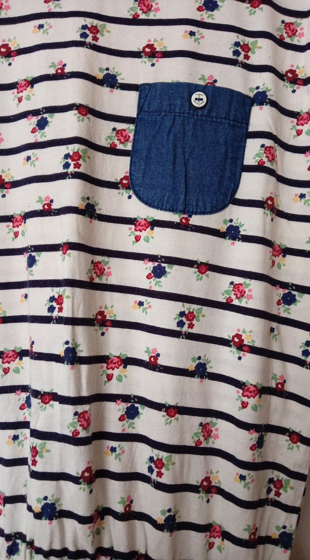 Kız Çocuk Renkli Denim Elbise - Görsel 2