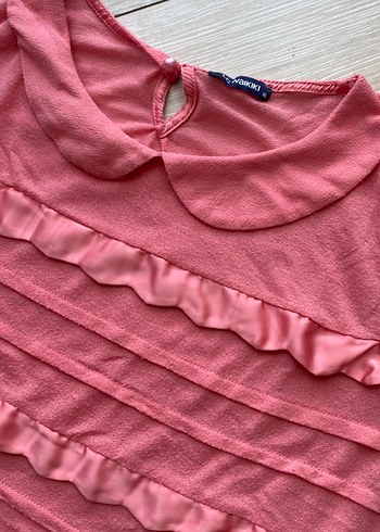 Pembe Kısa Kollu Hamile Tişört - Görsel 3