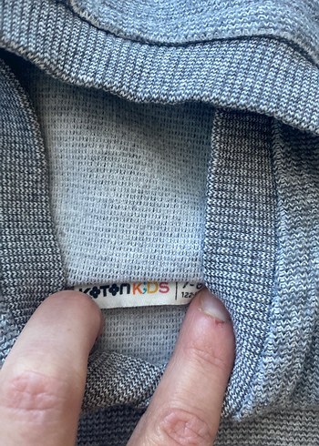 Kapüşonlu Gri Erkek Çocuk Sweatshirt - Görsel 4