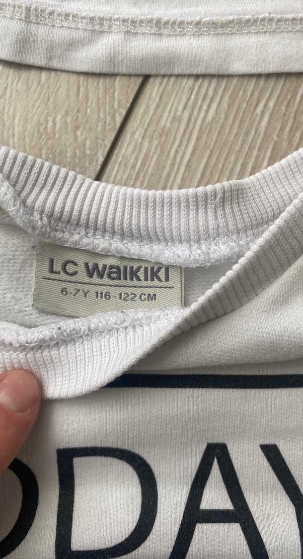 Baskılı Uzun Kollu Kız Tişörtü - Beyaz 2 adet - Görsel 4