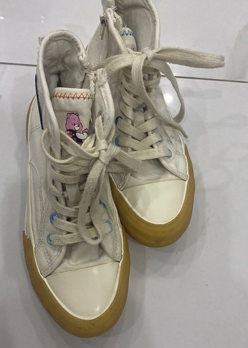 Zara Beyaz Platform Topuklu Spor bot - Görsel 2