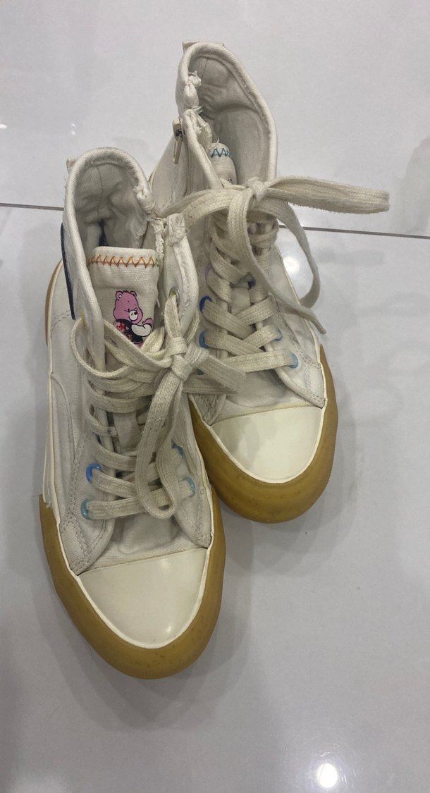 Zara Beyaz Platform Topuklu Spor bot - Görsel 2