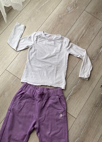 Mor Pamuklu Rahat Kesim Kız Eşofmanı - Görsel 7