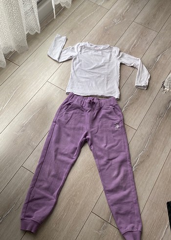 Mor Pamuklu Rahat Kesim Kız Eşofmanı - Görsel 8