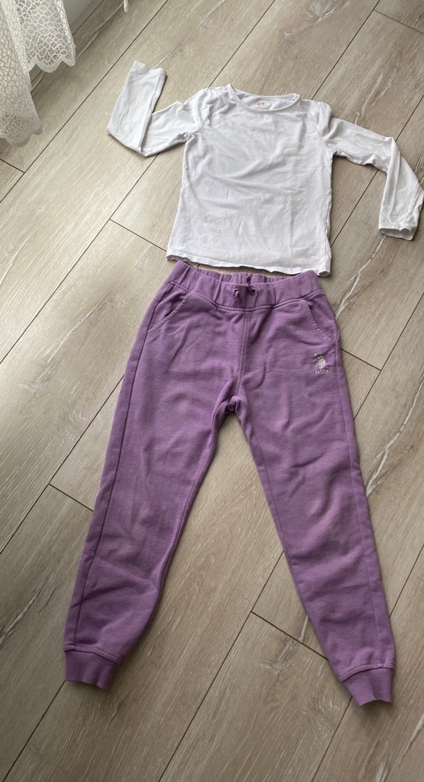 Mor Pamuklu Rahat Kesim Kız Eşofmanı - Görsel 2