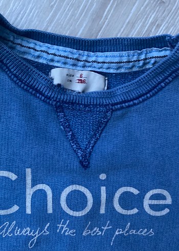 Erkek Çocuk Mavi Denim Sweatshirt - Görsel 4