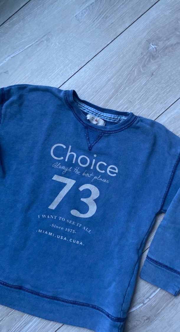 Erkek Çocuk Mavi Denim Sweatshirt - Görsel 5