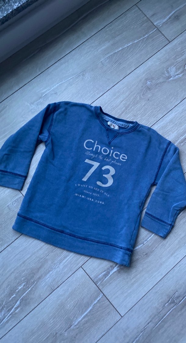 Erkek Çocuk Mavi Denim Sweatshirt - Görsel 2