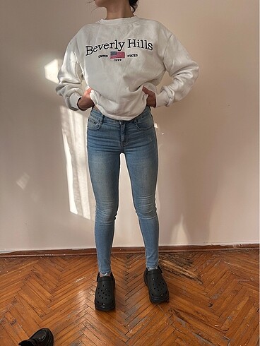 xs Beden Pull bear kot dar pantolon