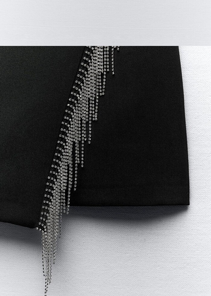 Zara püsküllü şort etek - Görsel 4