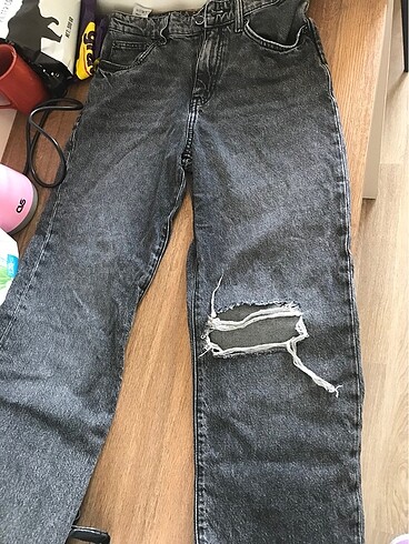 26 Beden siyah Renk Mavi straight jean