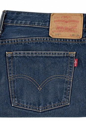 Levis 501 Koyu Mavi Denim Sort