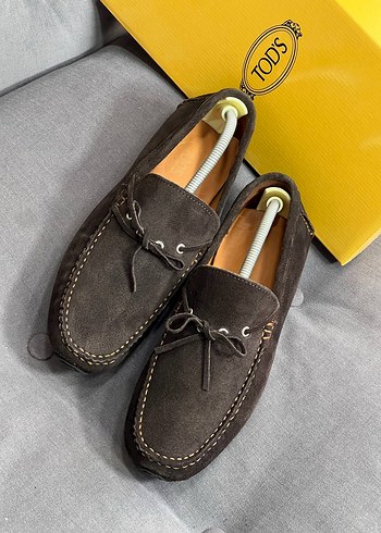 Tod's Tods Koyu Kahverengi Suet Loafer