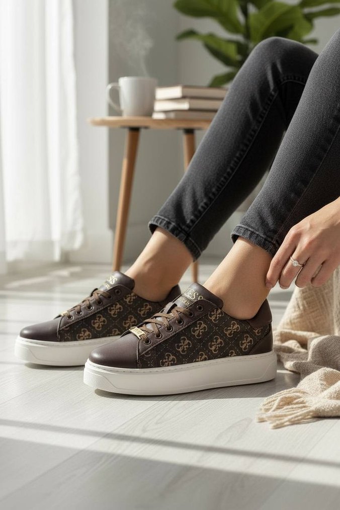 Guess Monogramlı Şık ve Rahat Sneaker — görsel 5/6