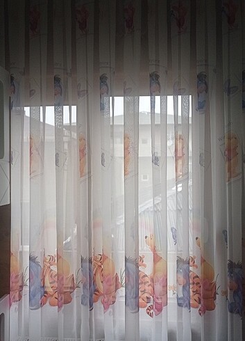 Winnie the Pooh çocuk odası tül 