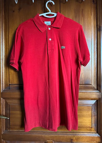 Lacoste Orijinal Lacoste Kirmizi Regular Fit Polo Tisort