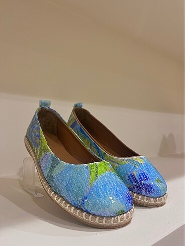 hakiki deri spor şık espadril - Görsel 4