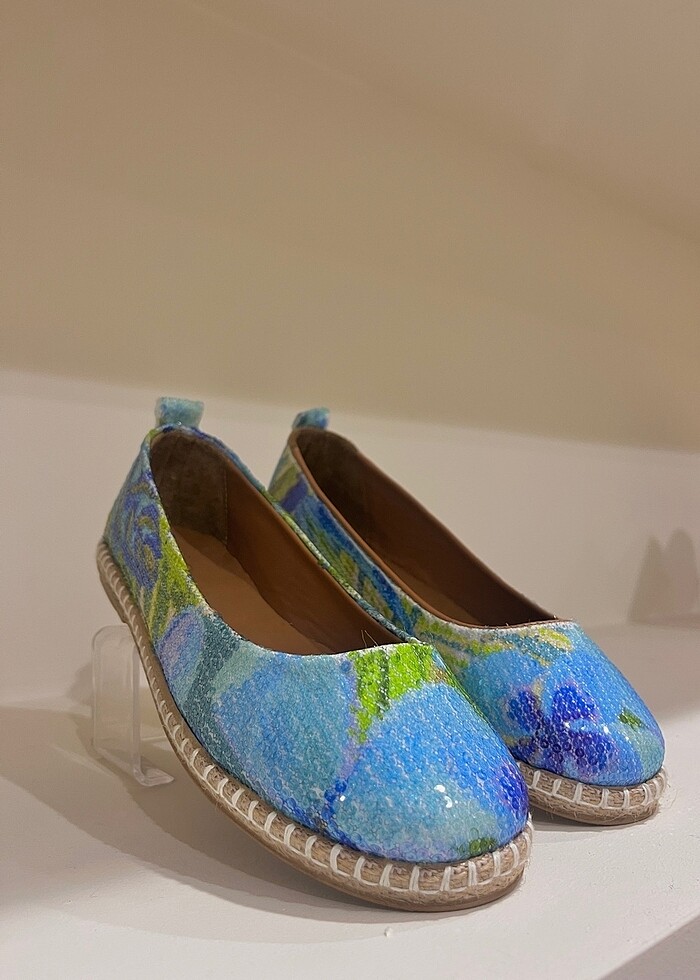 hakiki deri spor şık espadril - Görsel 4